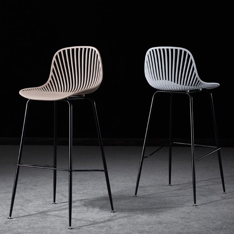 Scandinavian Round Plastic Bar Stool