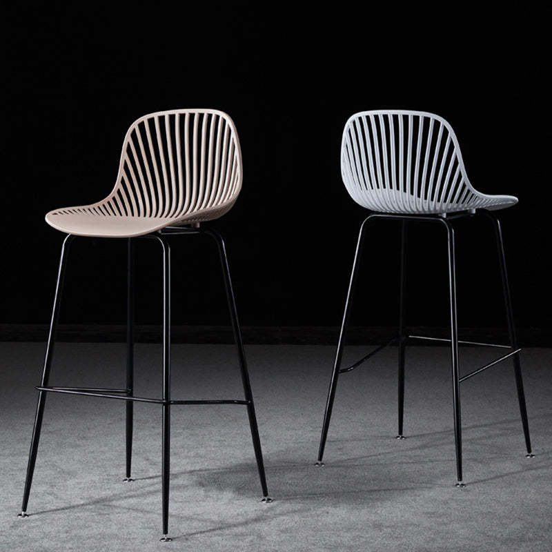 Scandinavian Round Plastic Bar Stool