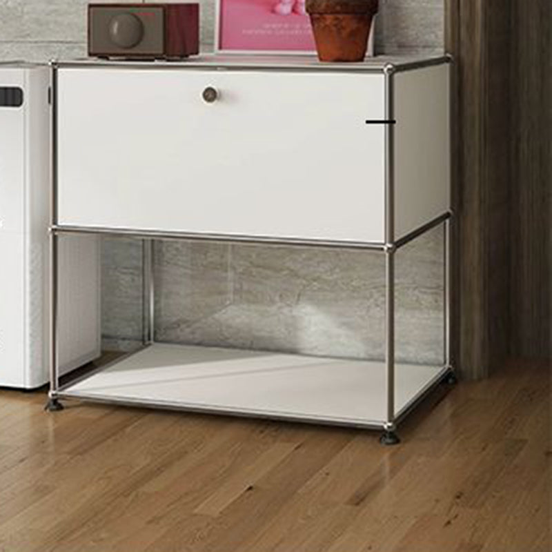 Minimalist Stainless Steel Nightstand 1-Drawer
