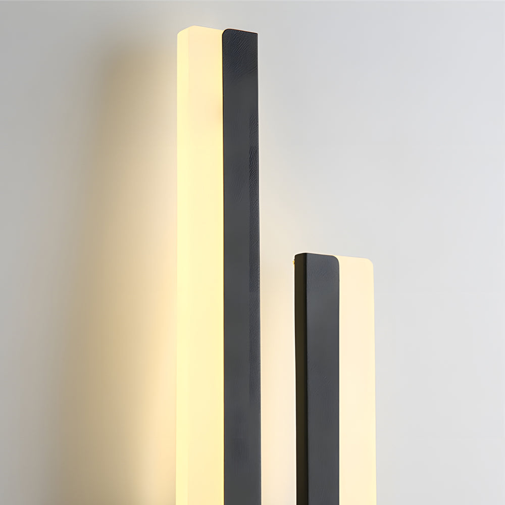 Modern 2-Light Linear LED Wall Lamp with 3-Step Dimming - Black/Gold Wall Sconce-Lighom