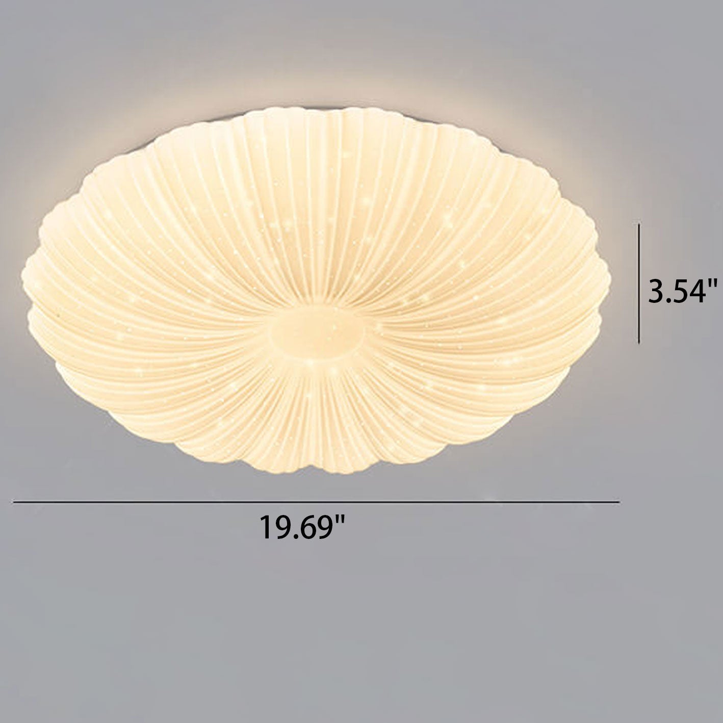 Minimalist Shell Acrylic Round LED Flush Mount Light