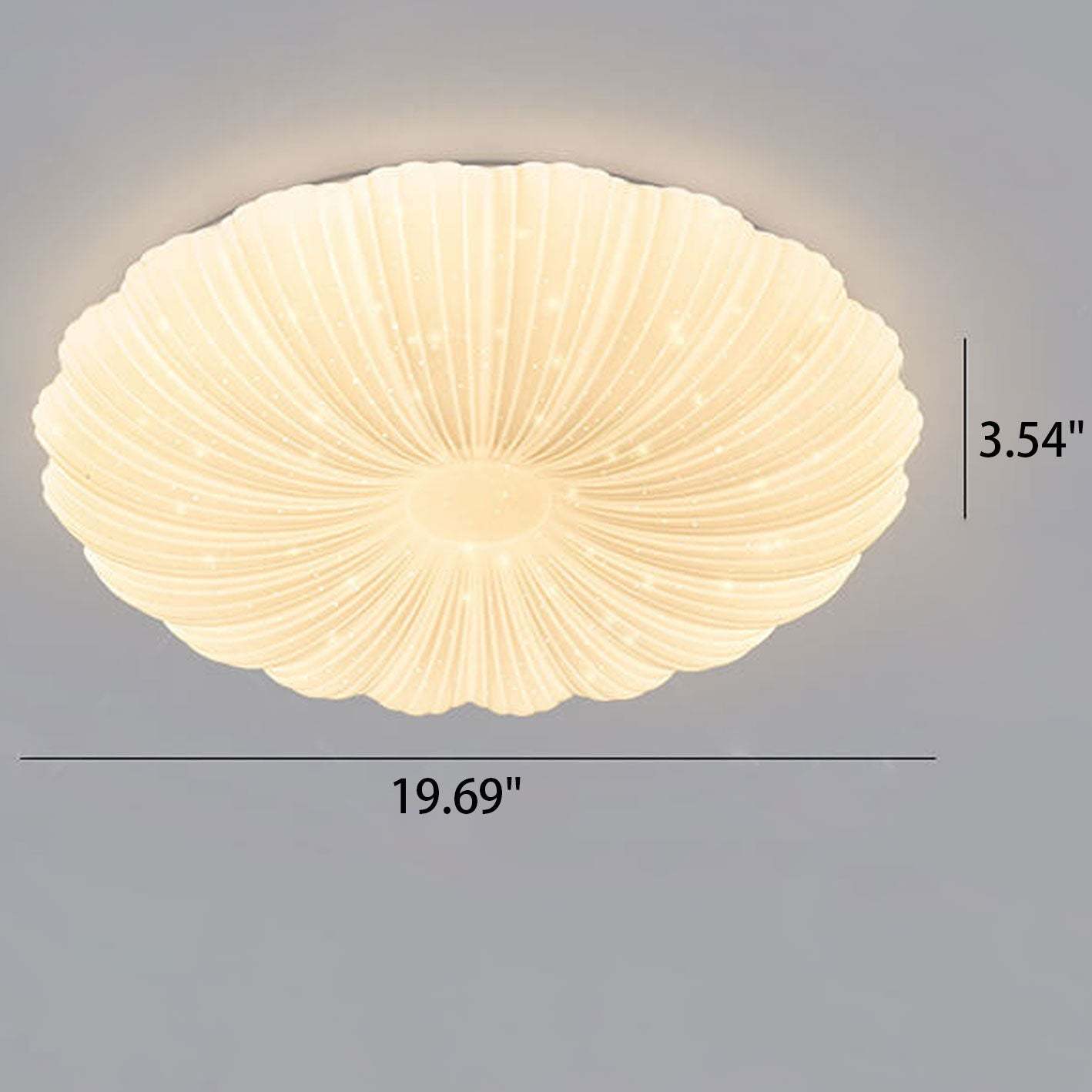 Minimalist Shell Acrylic Round LED Flush Mount Light
