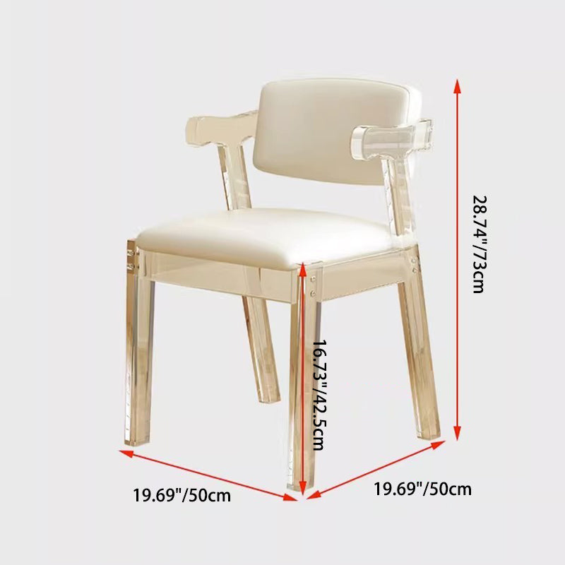 Minimalist Lambswool Acrylic Vanity Stool