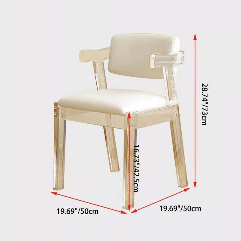 Minimalist Lambswool Acrylic Vanity Stool