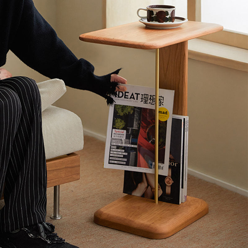Minimalist Square Wood End Table