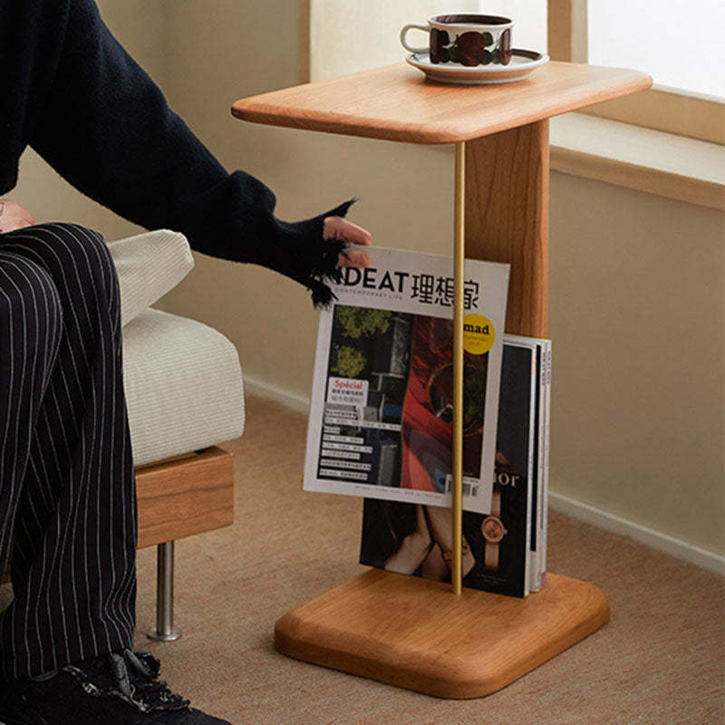 Minimalist Square Wood End Table