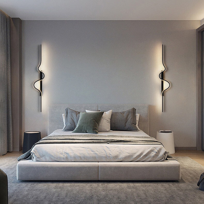 Minimalist Aluminum Corrugated Iron Frame LED Sconce