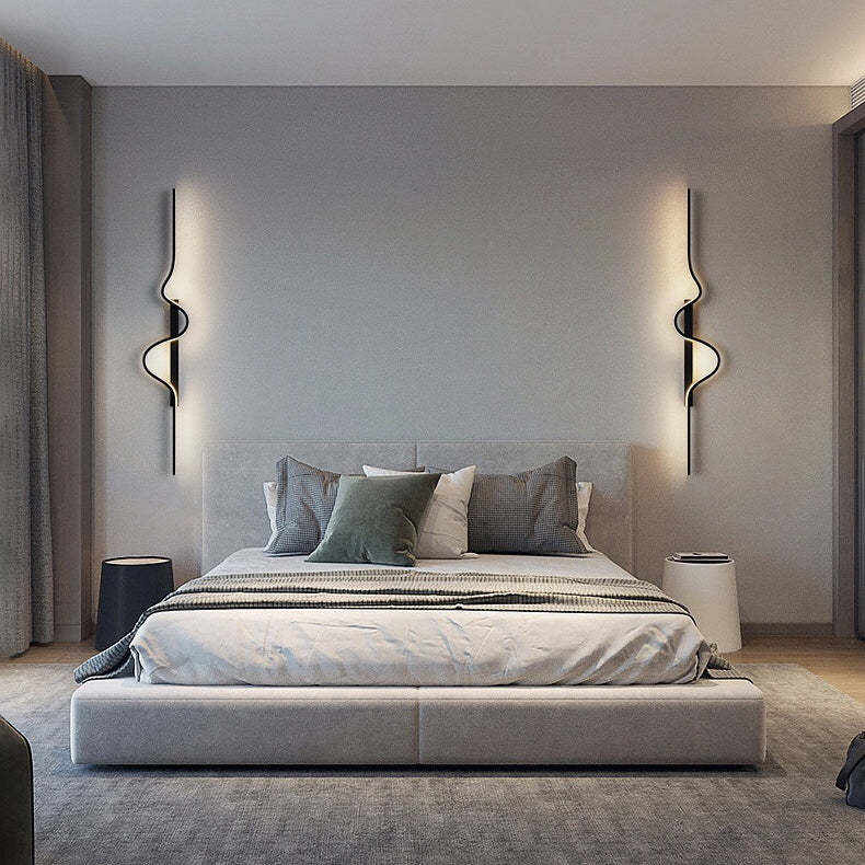 Minimalist Aluminum Corrugated Iron Frame LED Sconce