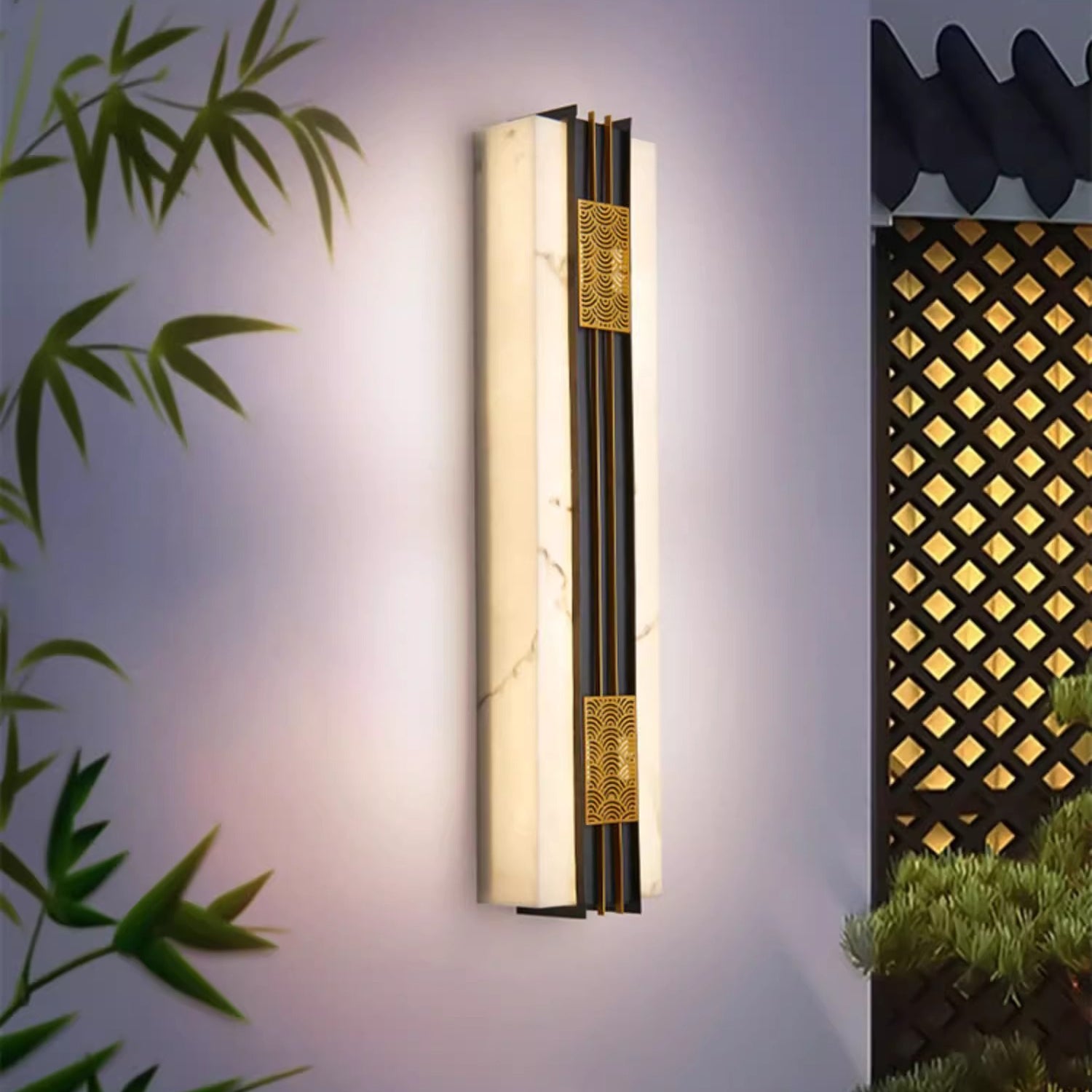 Chinese Stainless Steel Faux Wall Sconce — Warm Light (3000K) / 220V-240V For UK/AU