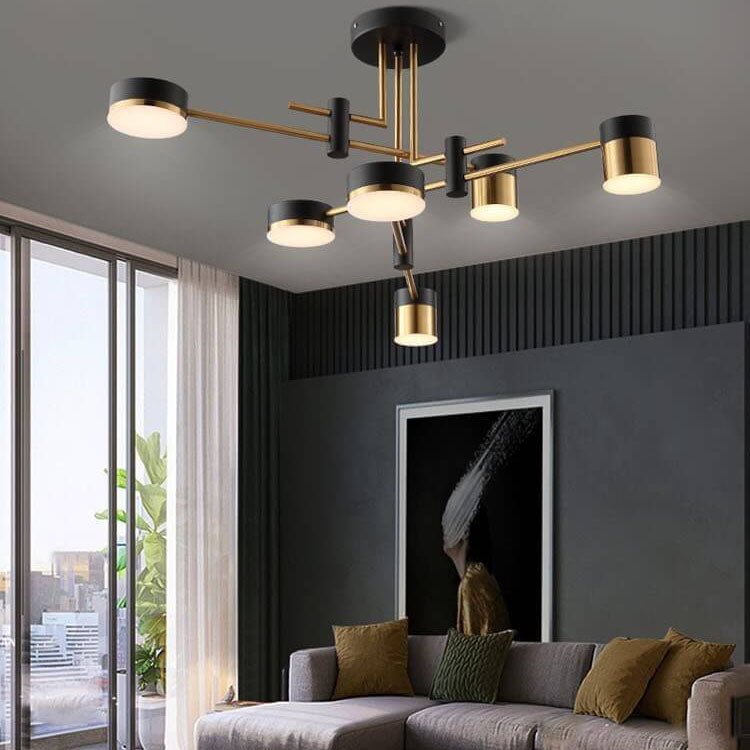 Minimalist Black Gold Balanced Ceiling Light