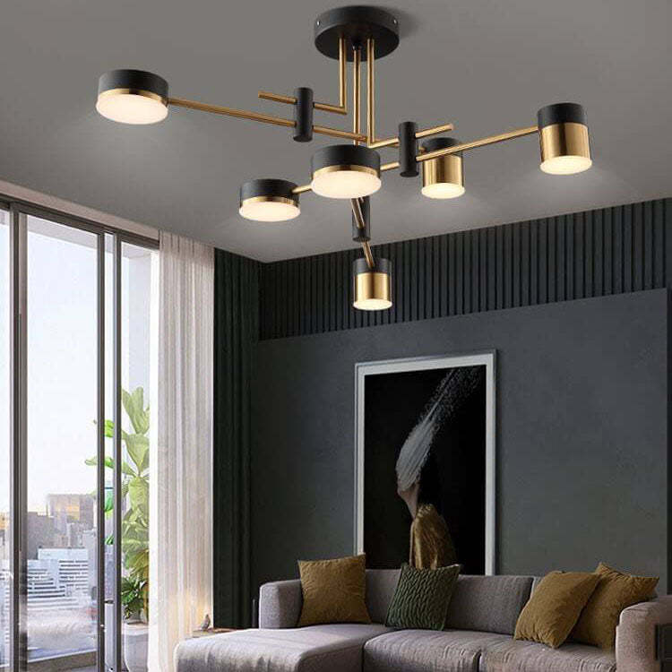 Minimalist Black Gold Balanced Ceiling Light