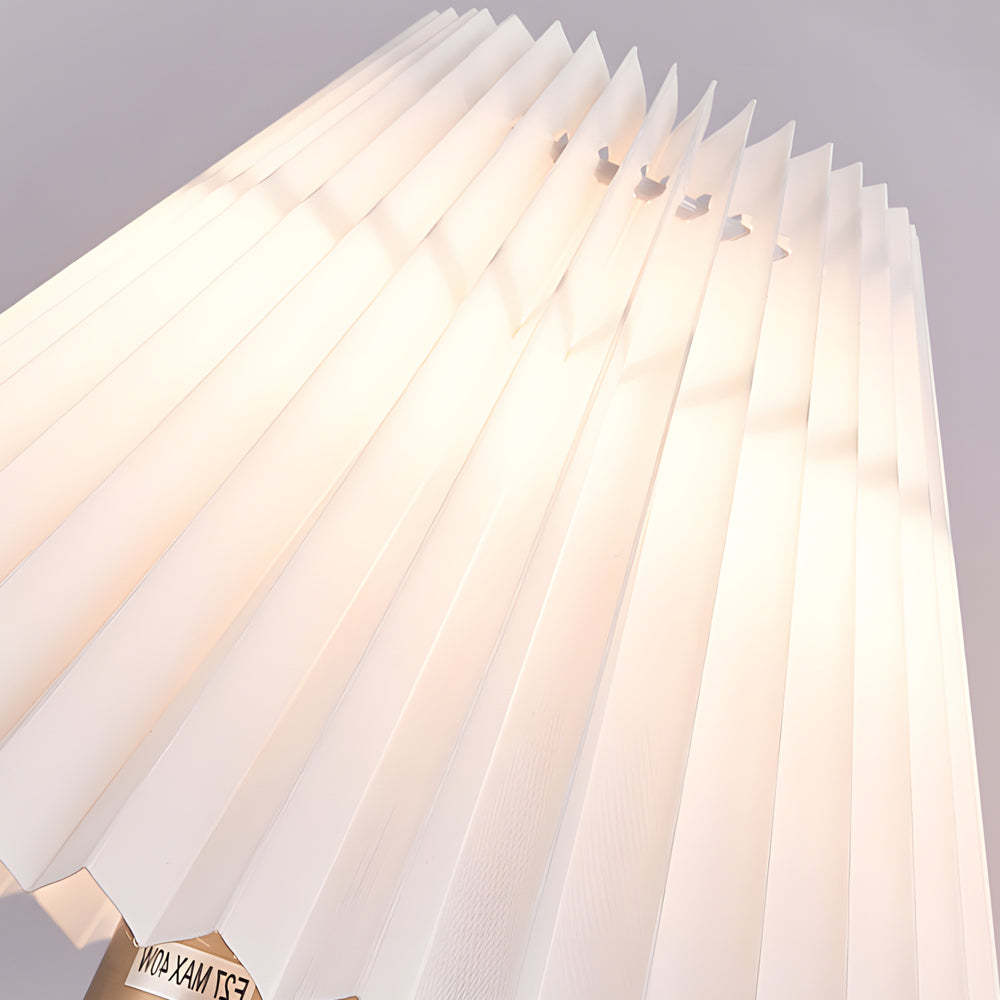Vintage 1-Light Dimmable Metallic Pleated Fabric Sconce