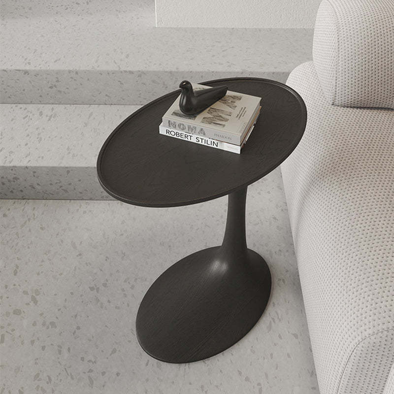 Minimalist Oval Solid Wood End Table