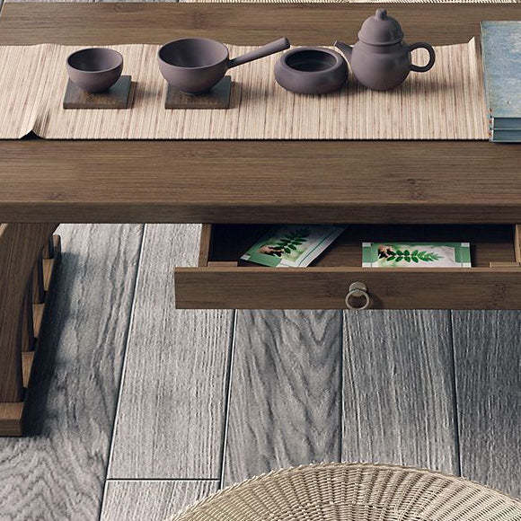 Japanese Curved Bamboo End Table
