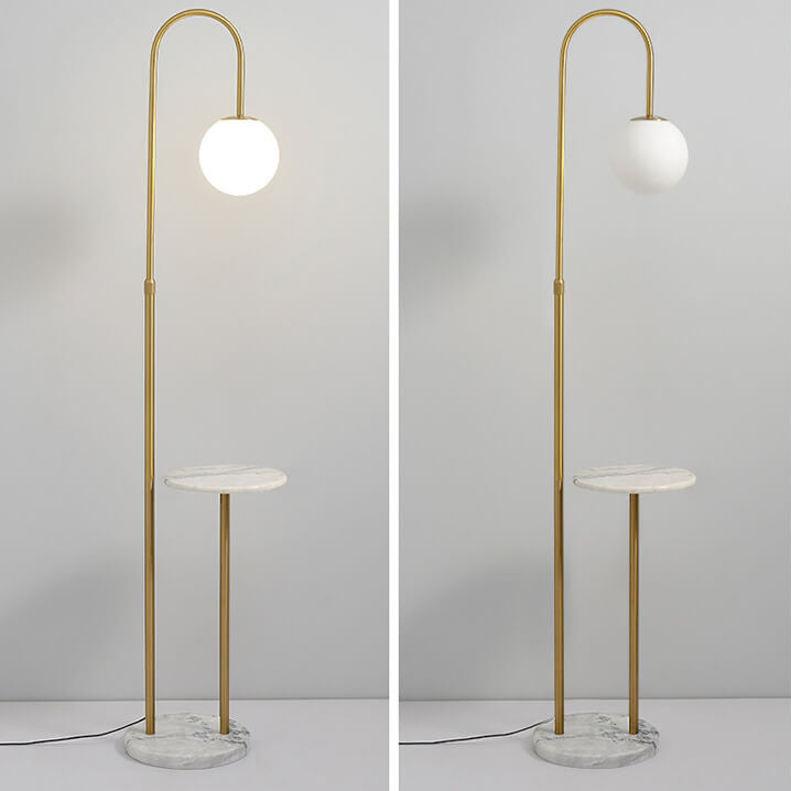 Industrial Iron Shelf Floor Lamp