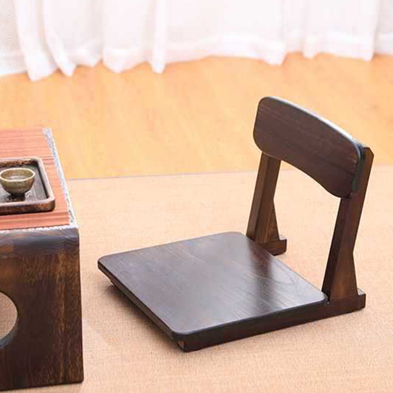 Japanese Paulownia Wood Tatami Chair — B / Walnut Color