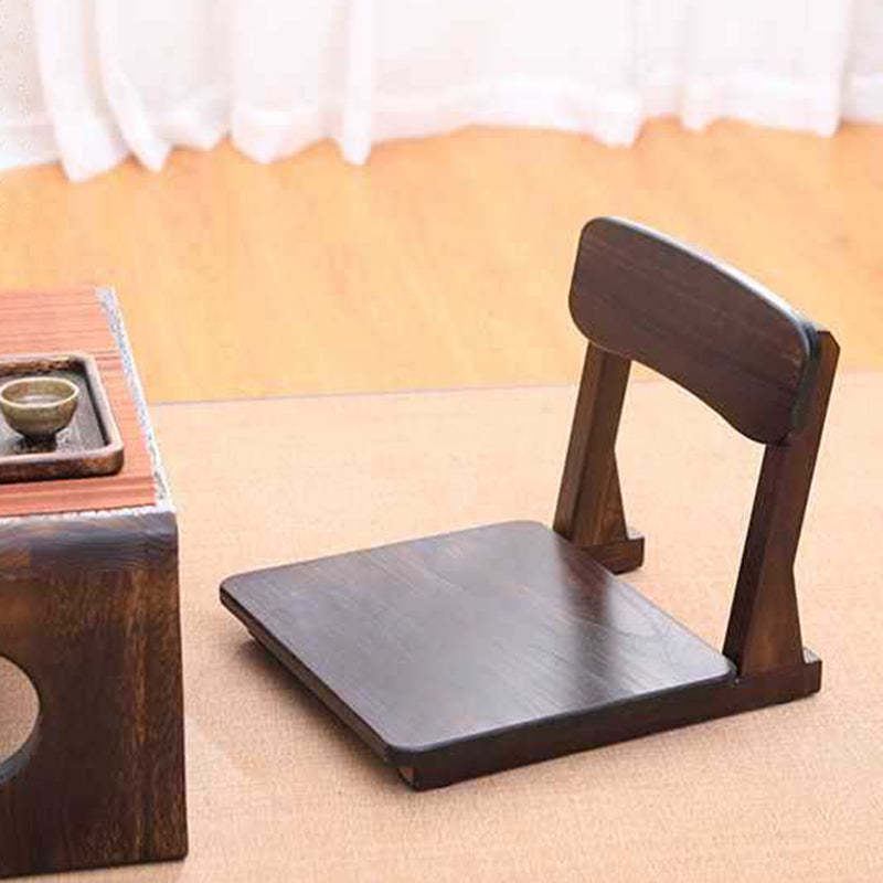 Japanese Paulownia Wood Tatami Chair — B / Walnut Color