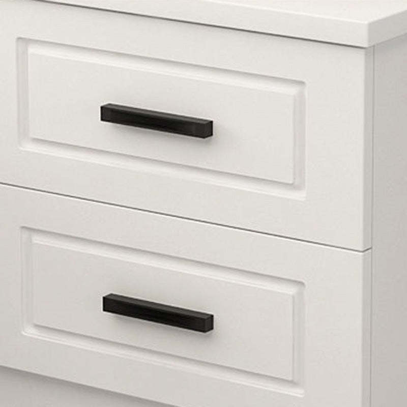 Minimalist Metal Rectangular Nightstand 2-Drawer