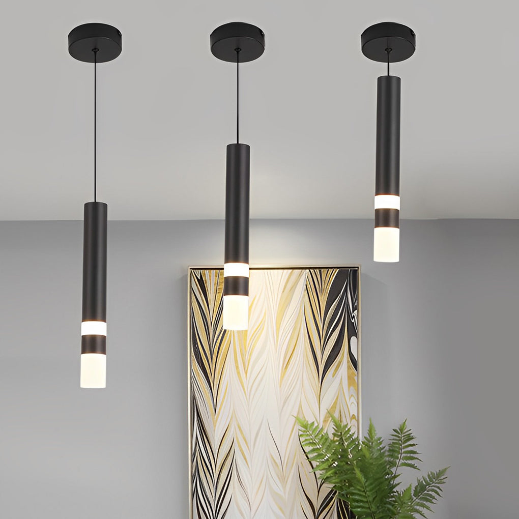 Minimalist LED Black Nordic Kitchen Island Pendant
