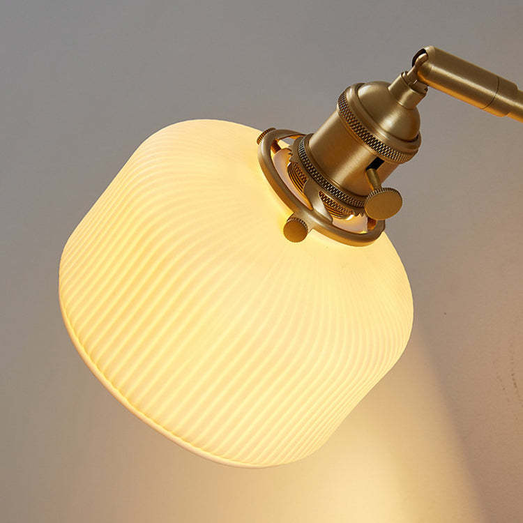 Minimalist Striped Ceramic Jar Sconce