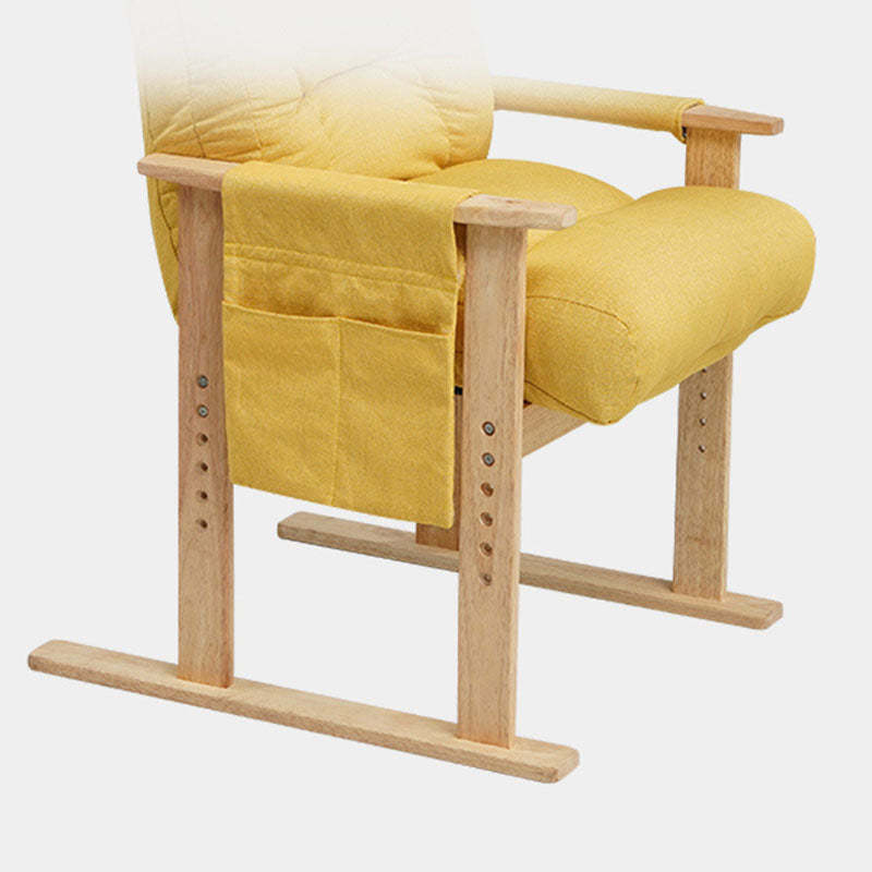 Nordic Fabric Wood Accent Chair