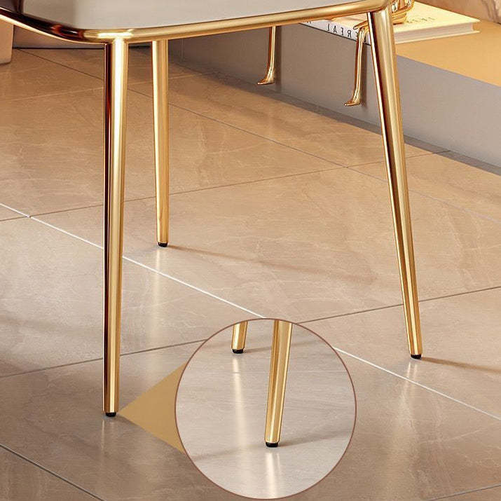 Lighom minimalist stainless leather steel dining chairs & benches