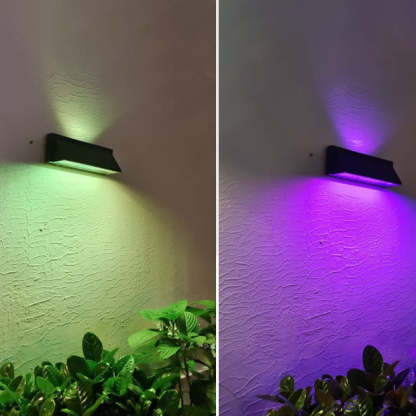 Outdoor Solar Rectangular Slant LED Patio Wall Sconce