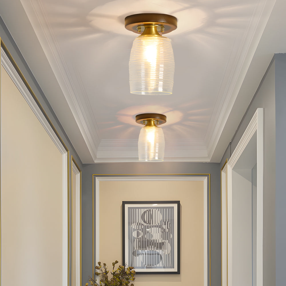 Square Iron Frame American Country Ceiling Light - 01B