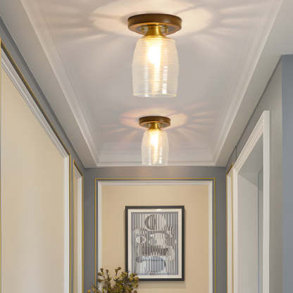 Square Iron Frame American Country Ceiling Light - 01B