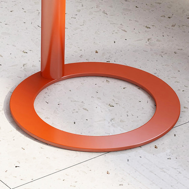 Minimalist Round Metal End Table — Blue