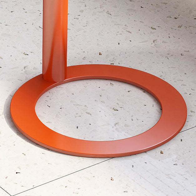 Minimalist Round Metal End Table — Blue