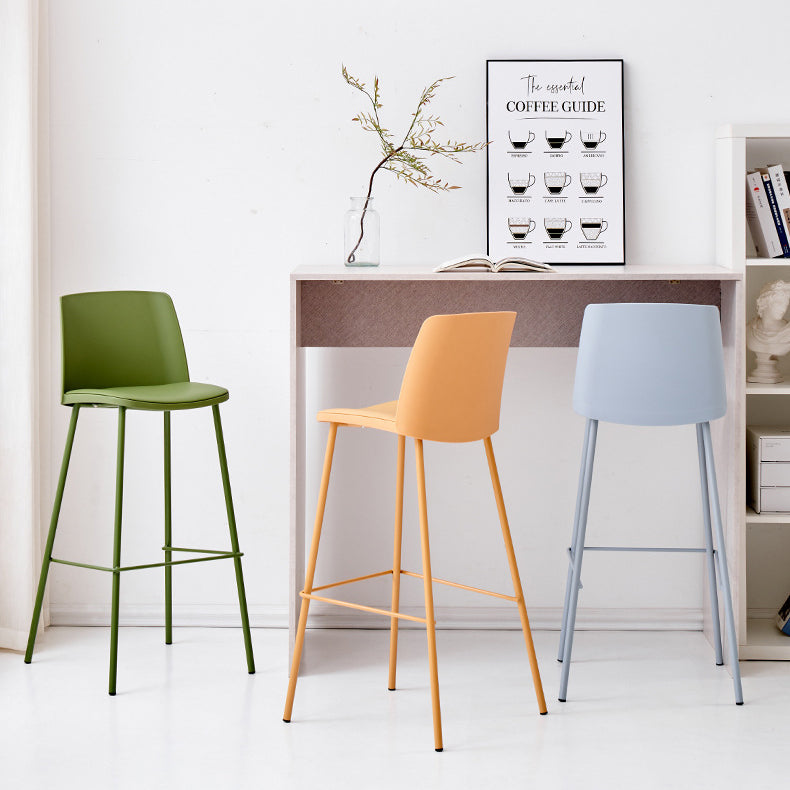 Minimalist PU Leather Metal Bar Stool