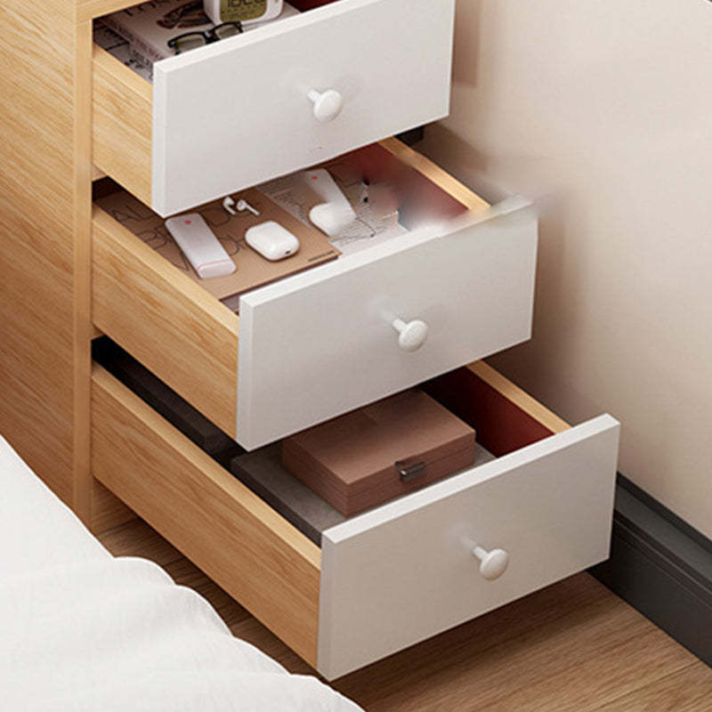 Scandinavian Artificial Panel 2-Drawer Nightstand