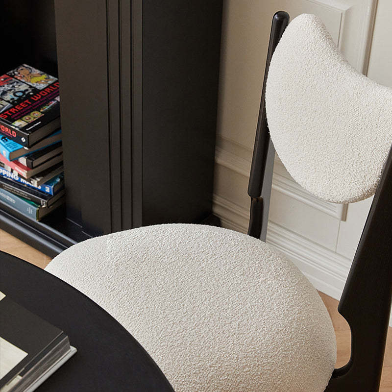 Minimalist Wood Velvet Dining Chair