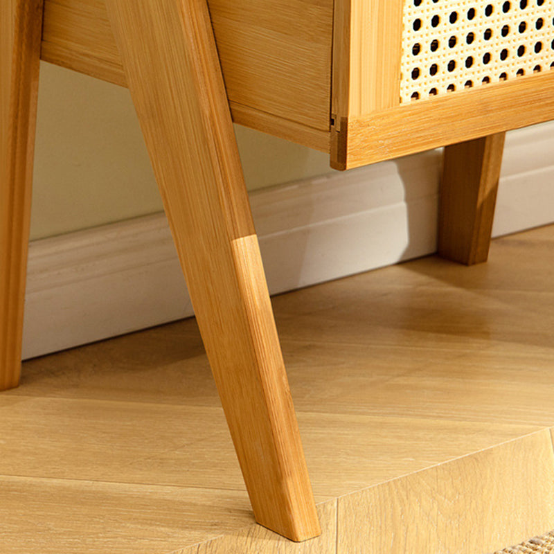 Contemporary Rectangular Wood 1-Drawer End Table