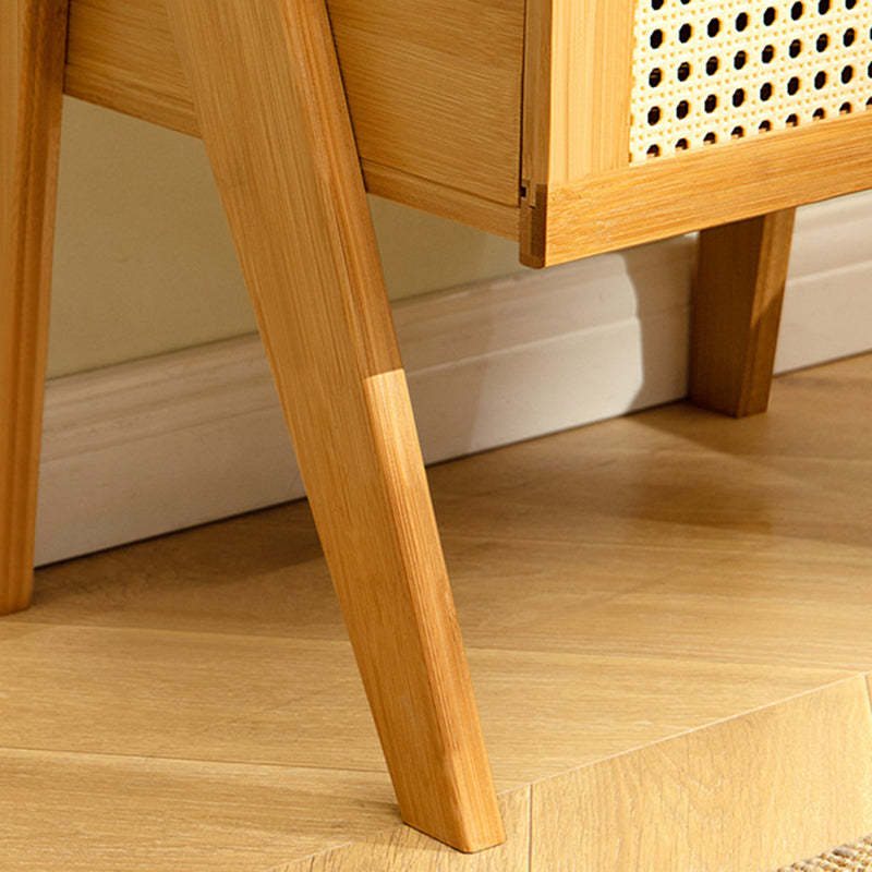 Contemporary Rectangular Wood 1-Drawer End Table