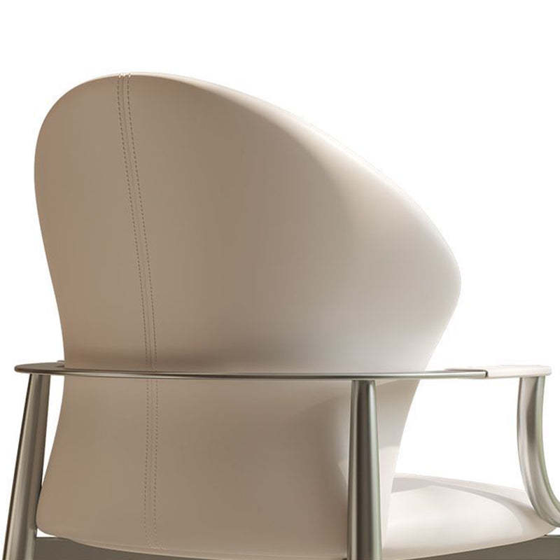 Minimalist Microfiber Leather Square Dining Chair
