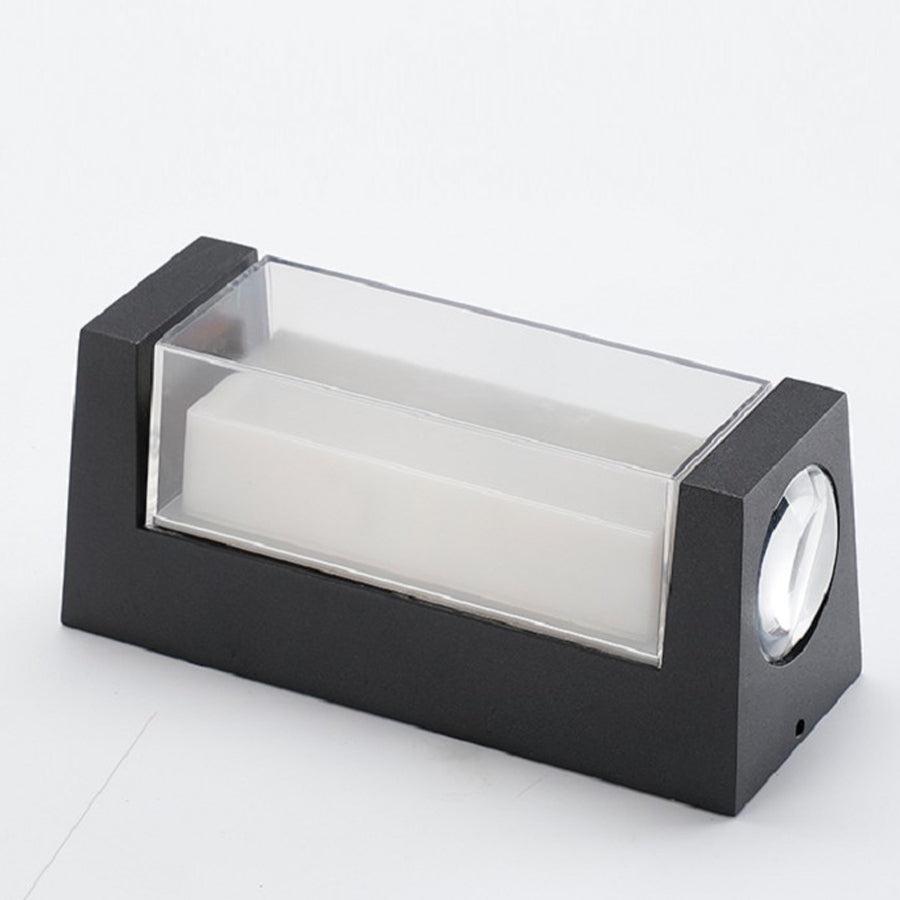 Sleek Dual-Directional Outdoor Wall Light with Modern Arc & Rectangular Designs-Lighom
