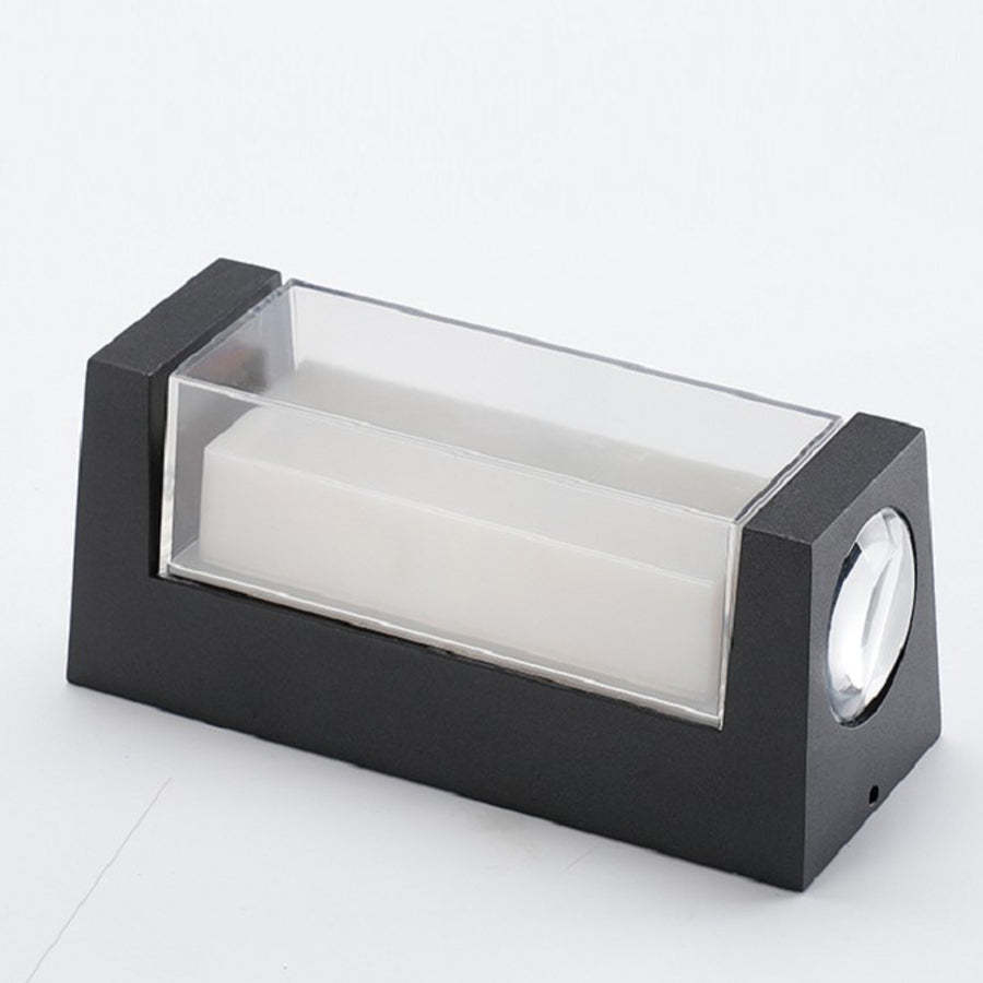 Sleek Dual-Directional Outdoor Wall Light with Modern Arc & Rectangular Designs-Lighom