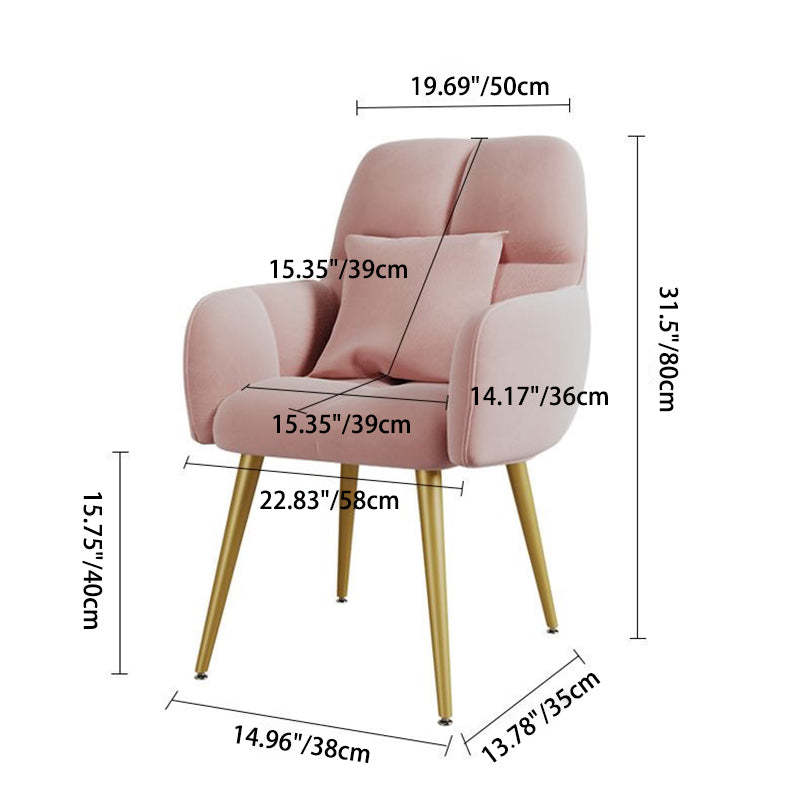 Minimalist Square Vanity Stool with Backrest