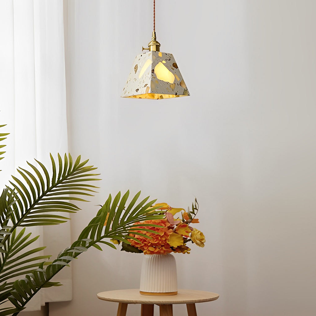 Retro Terrazzo Concrete Nordic LED Chandelier
