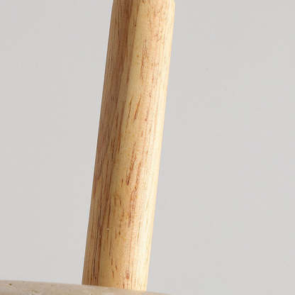 Japanese Wood Yellow Travertine LED Pendant