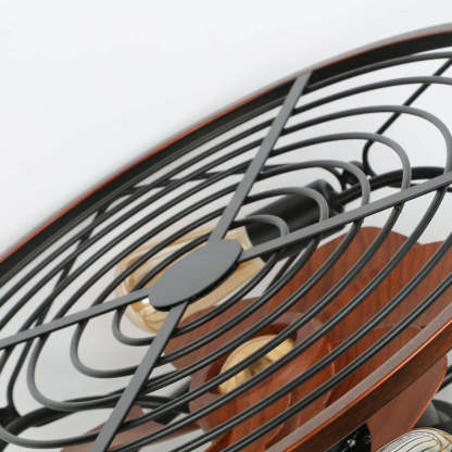 Nordic Industrial Flush Mount Ceiling Fan Light