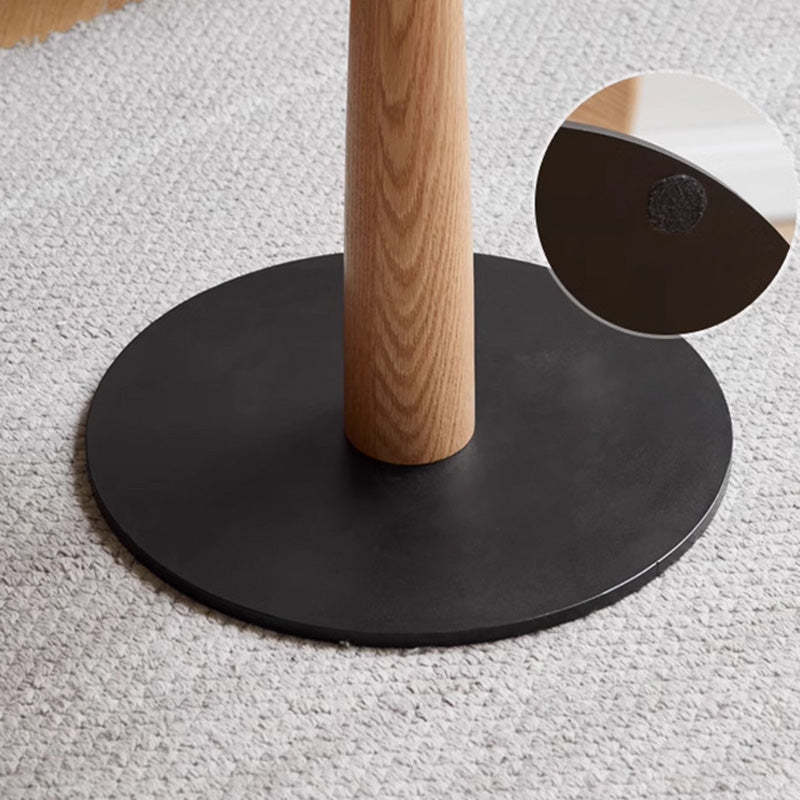 Traditional Rustic Oak Round Side Table