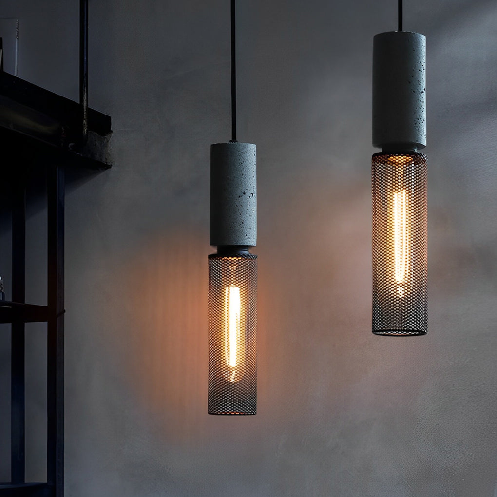 Metal Mesh Black Industrial Pendant Chandelier