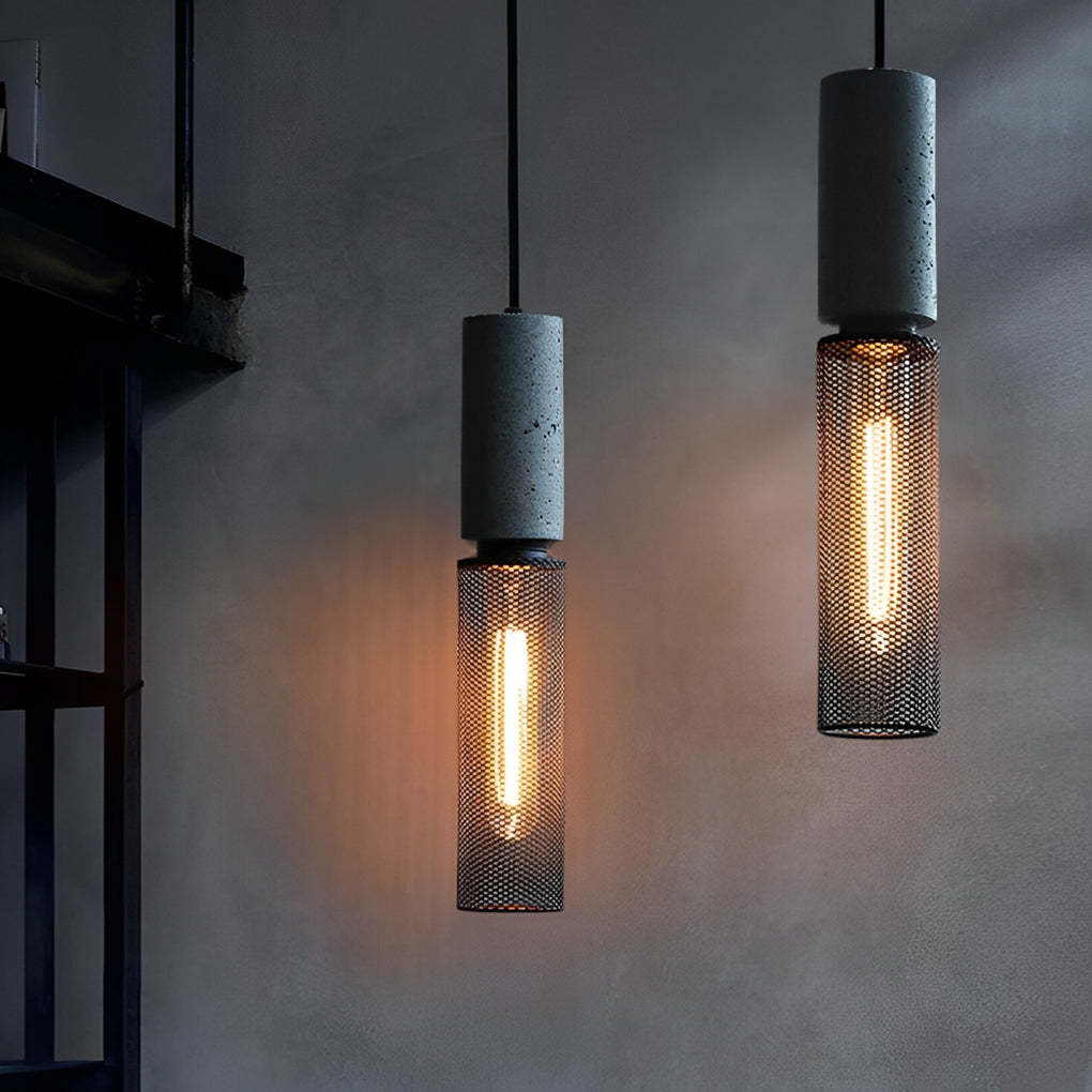 Metal Mesh Black Industrial Pendant Chandelier