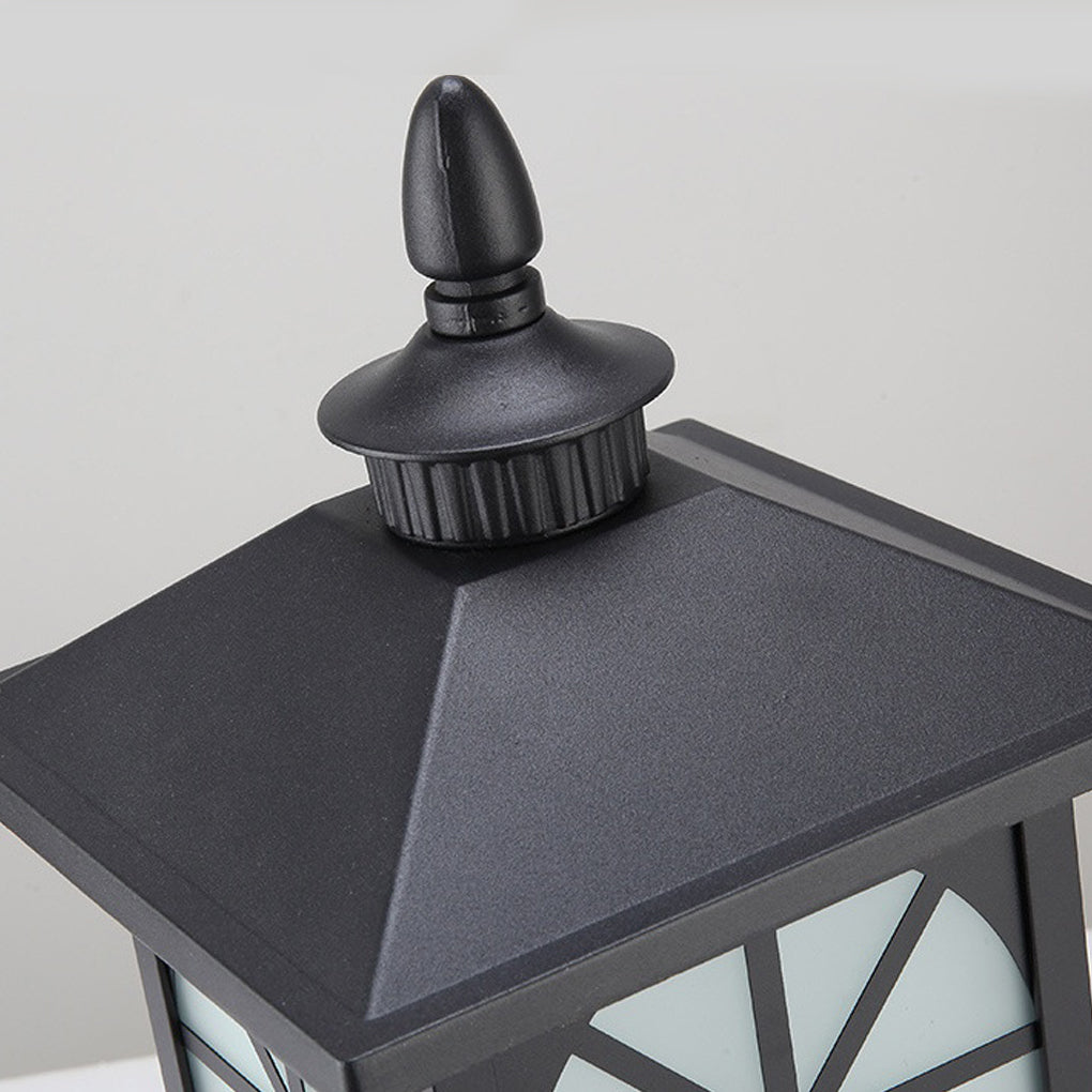 Retro Creative Waterproof Modern Outdoor Fence Post Lights Pillar Lamp-Lighom