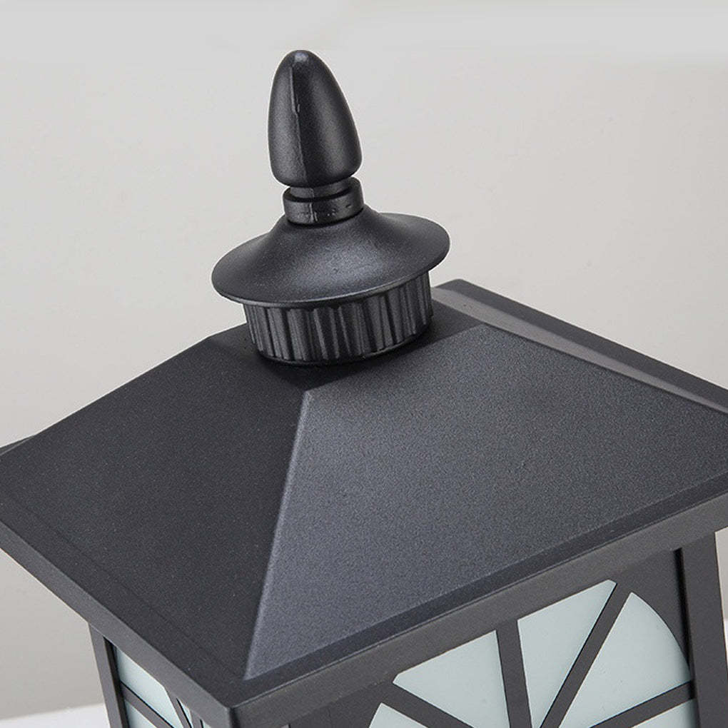 Retro Creative Waterproof Modern Outdoor Fence Post Lights Pillar Lamp-Lighom