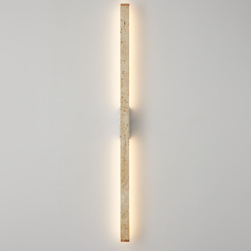 Japanese Wabi-Sabi Yellow Travertine Long Wall