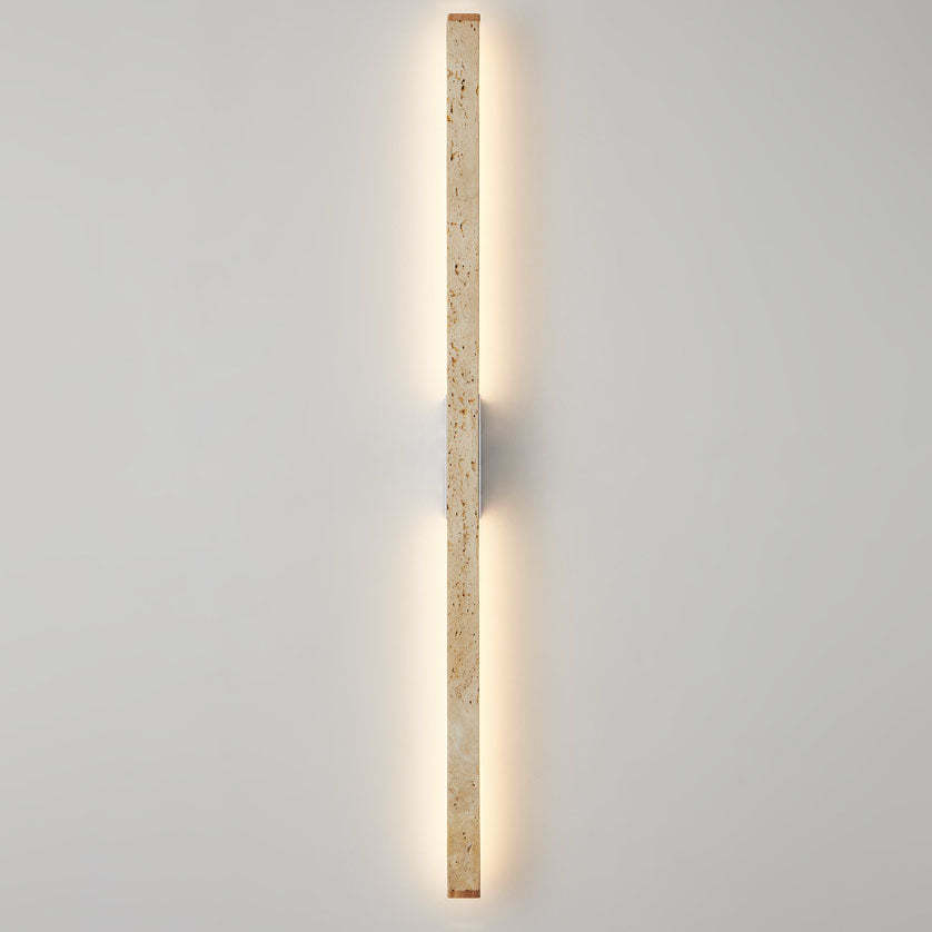 Japanese Wabi-Sabi Yellow Travertine Long Wall